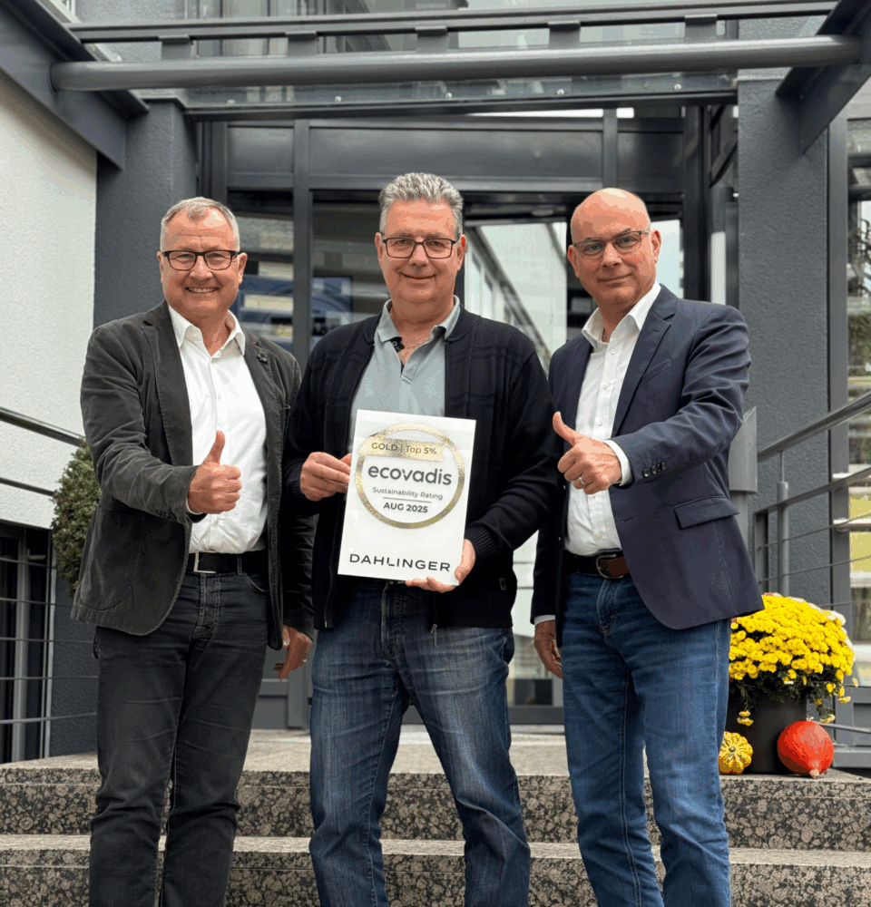 Bernd Dahlinger mit dem Ecovadis Gold Z ertifikat