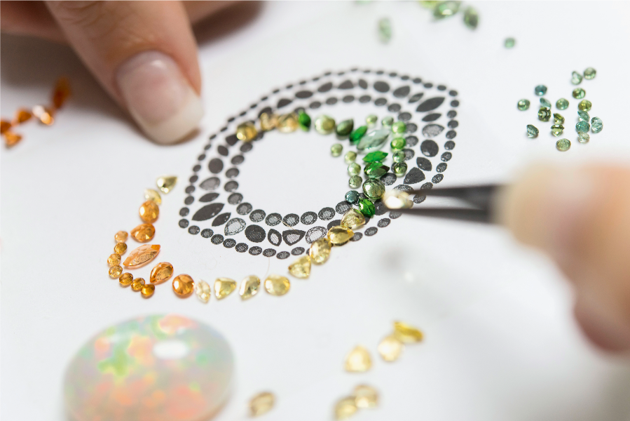 Sortiern von Edelsteinen