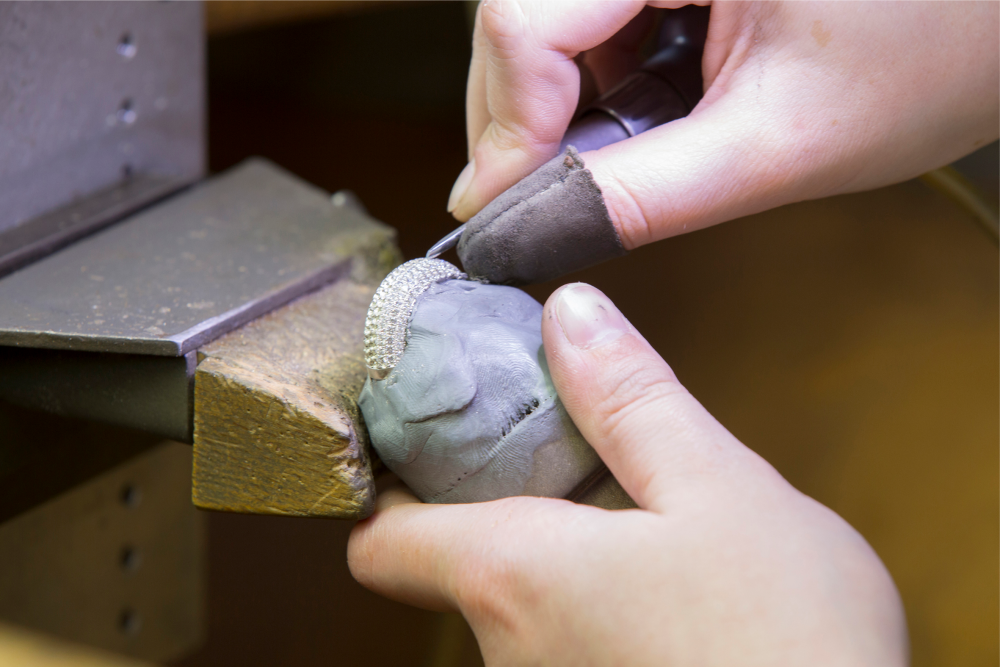 Verschnitt eines Schmuckstücks