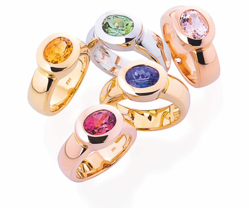 Ringe mit Farbsteinen  von Richard Hans Becker