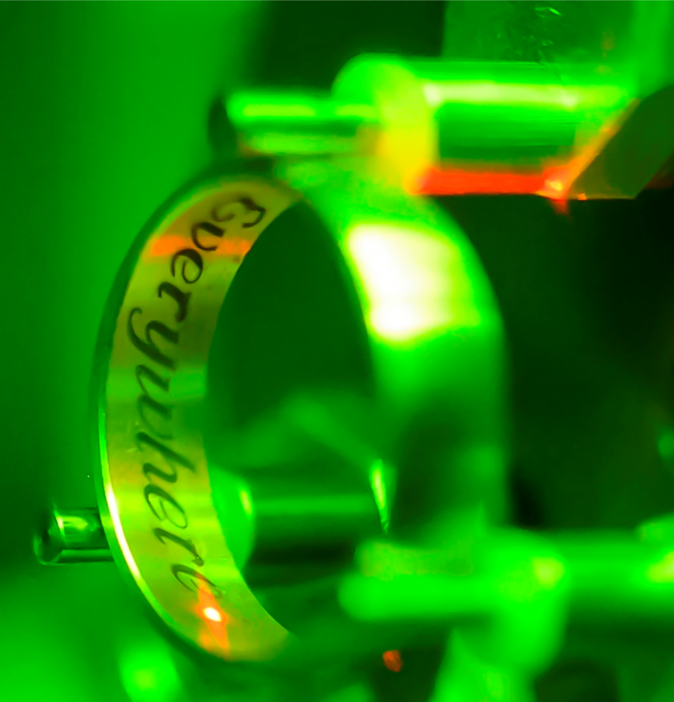 Ring in der Lasergravur Maschine