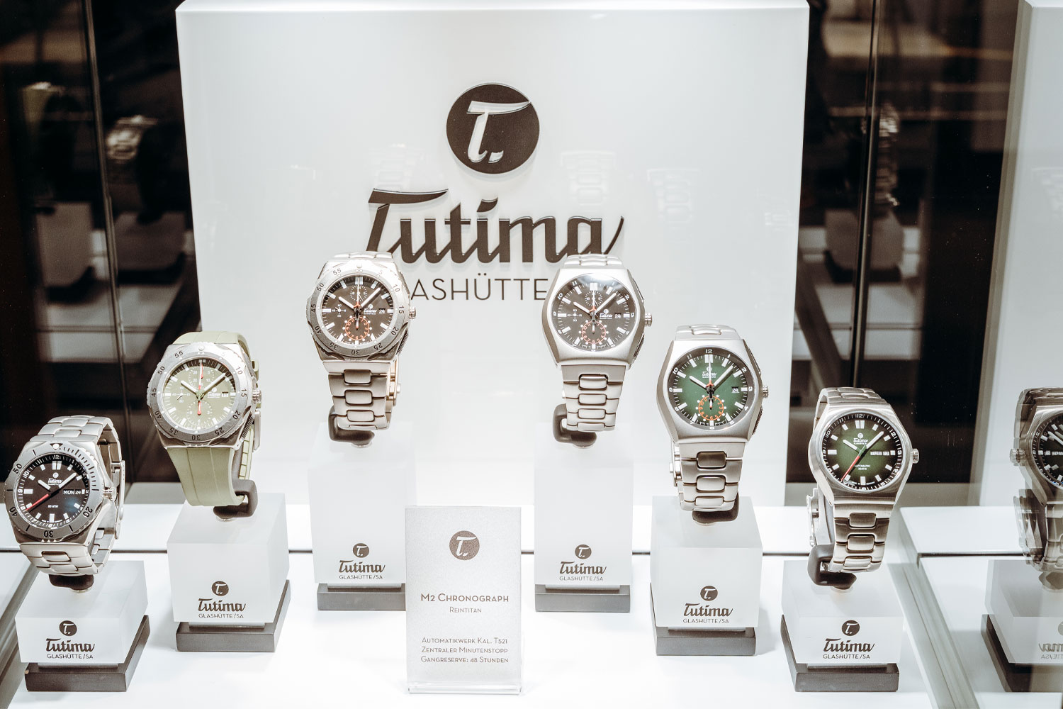 Tutima-Uhren in der Vitrine auf der Inhorgenta 2026
